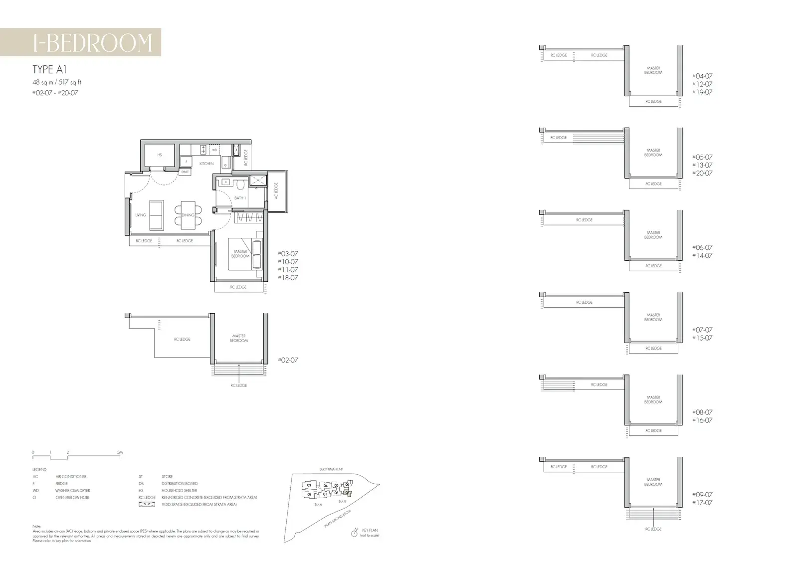 8@bt 1 Bedroom floor plan A1
