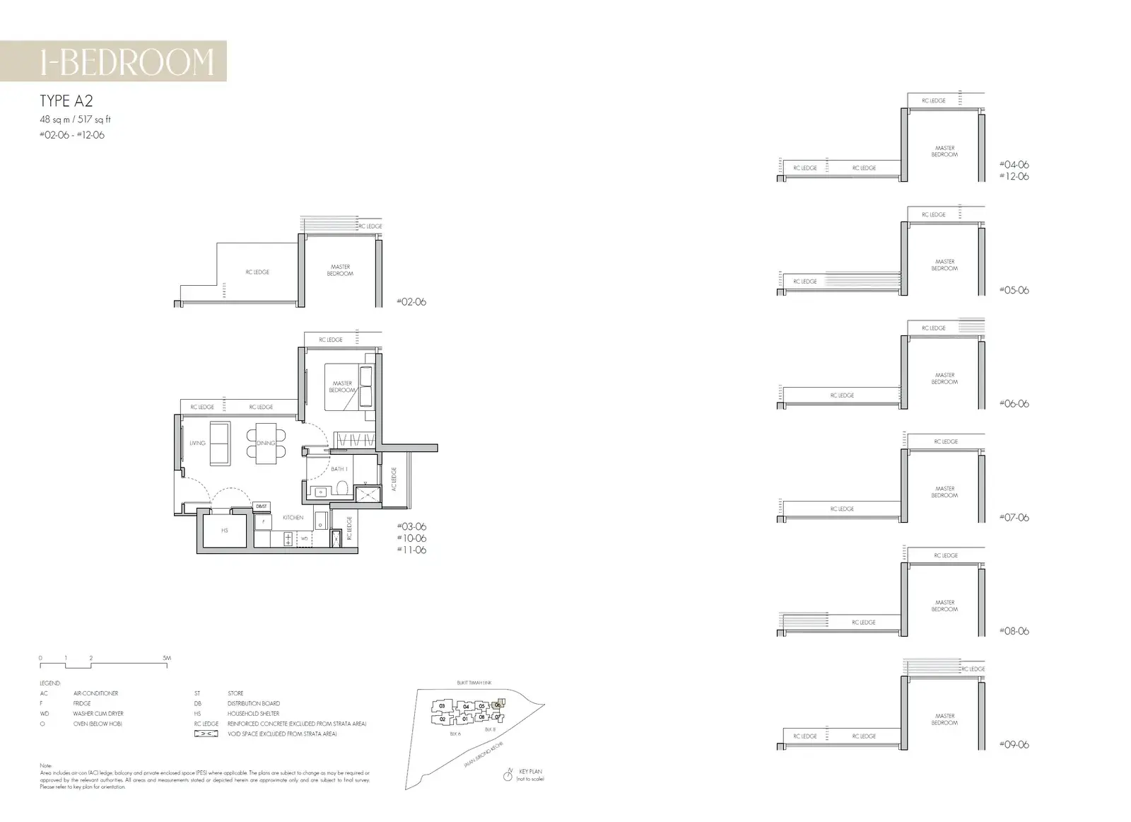 8@bt 1 Bedroom floor plan A2