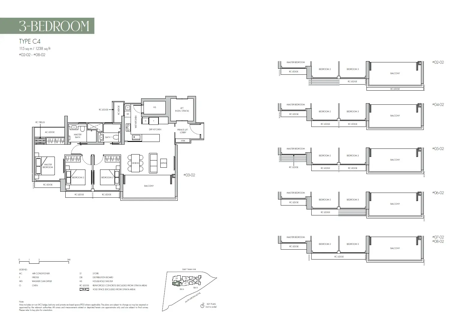 8@bt 3 Bedroom floor plan C4
