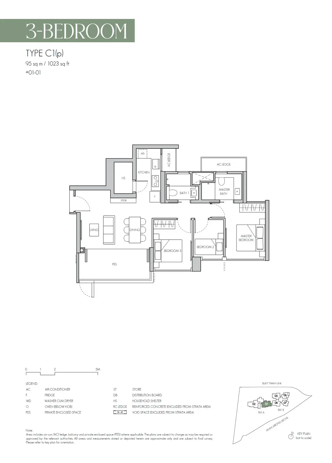 8@bt 3 Bedroom floor plan C1(p)1