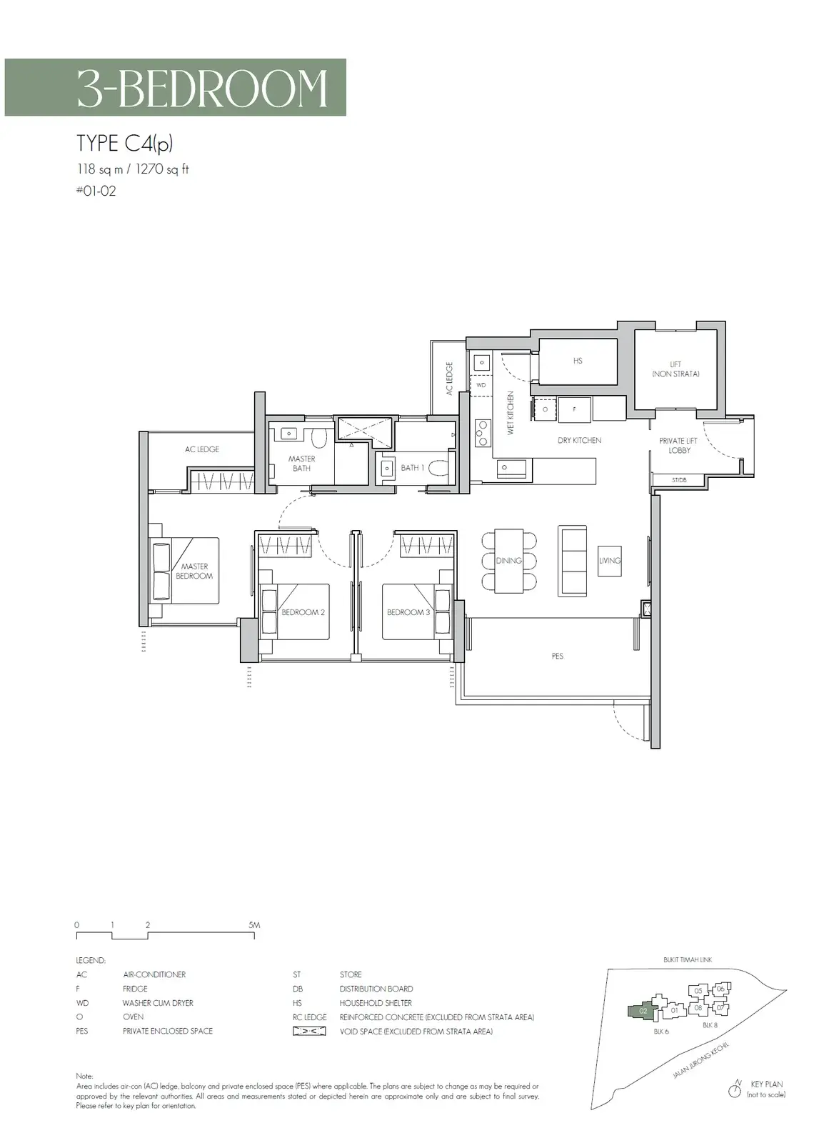 8@bt 3 Bedroom floor plan C4(p)1