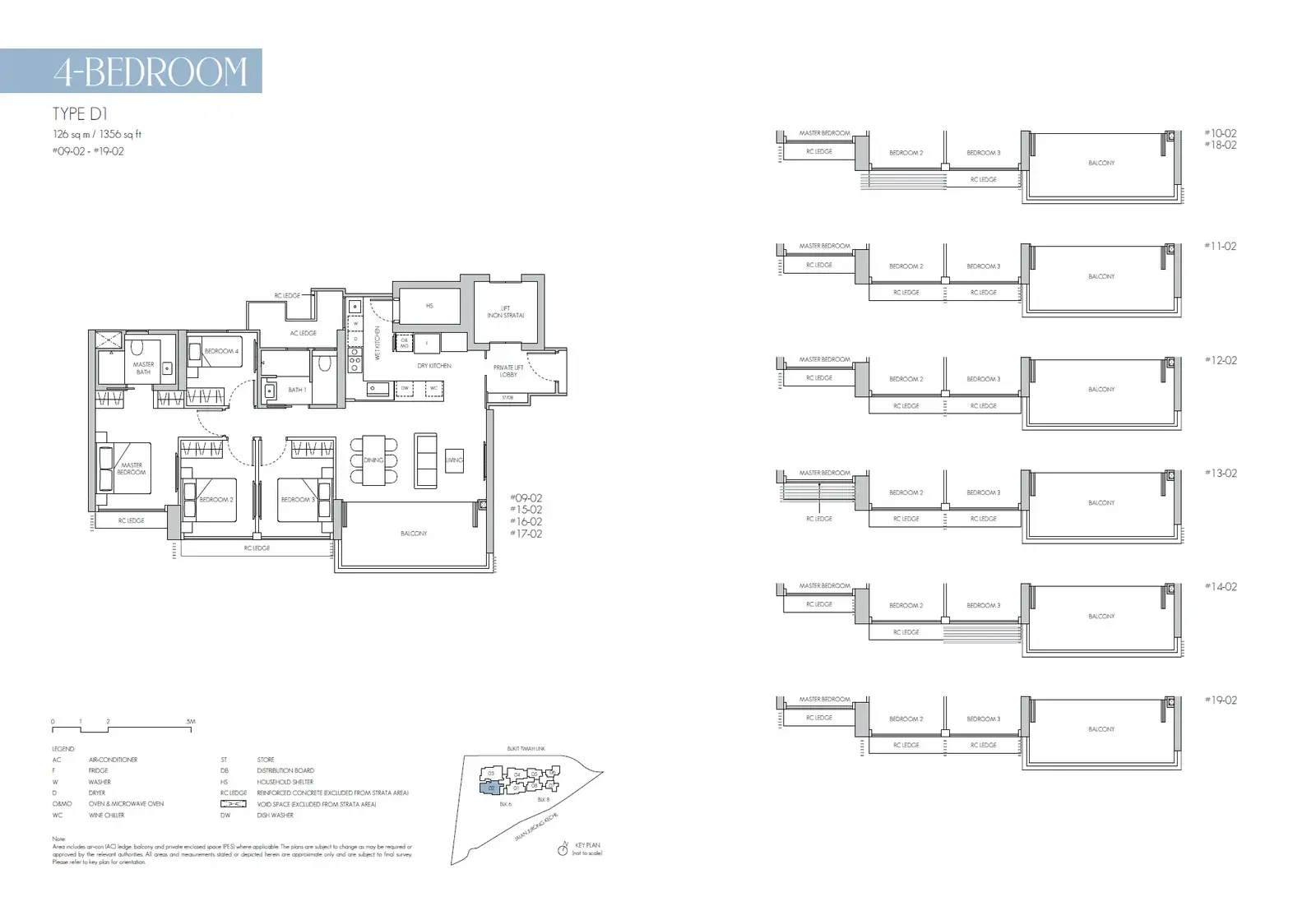 8@bt 4 Bedroom floor plan D1