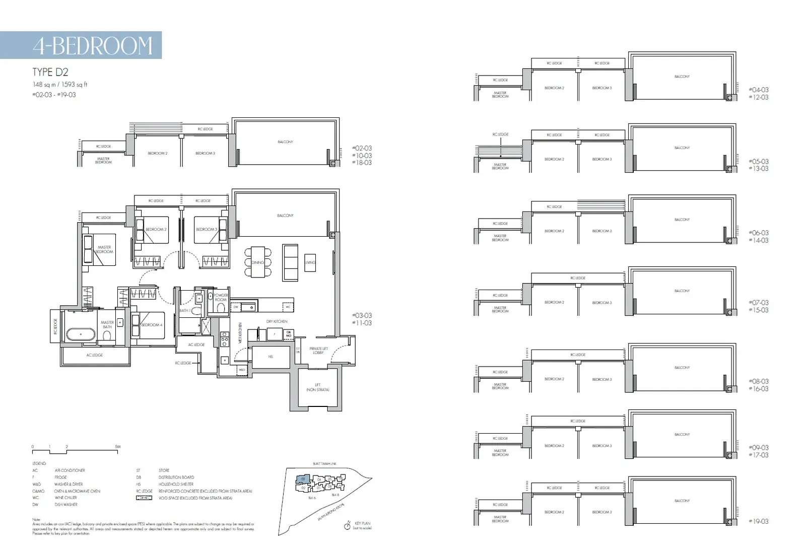 8@bt 4 Bedroom floor plan D2