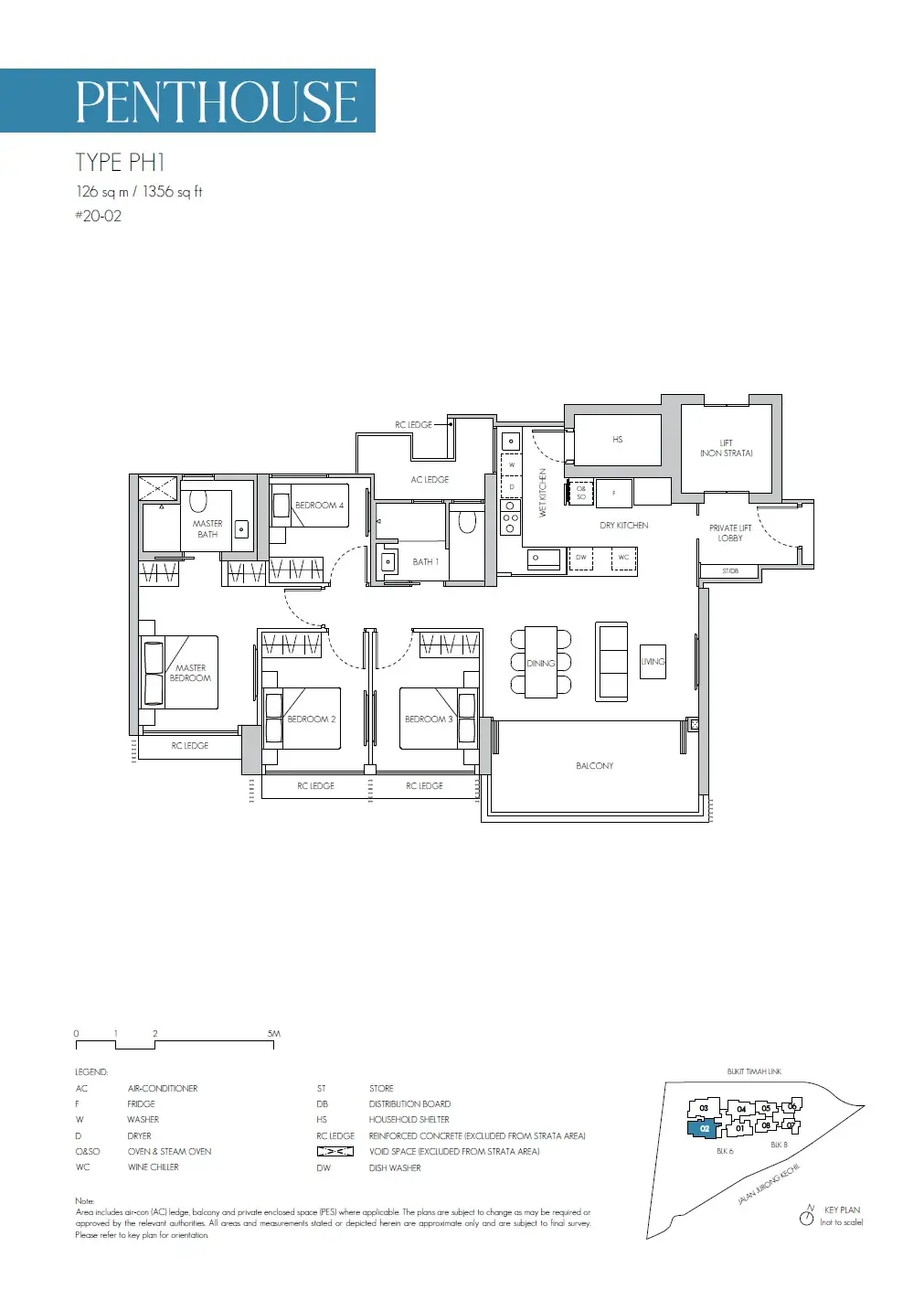 8@bt 4 Bedroom floor plan PH1