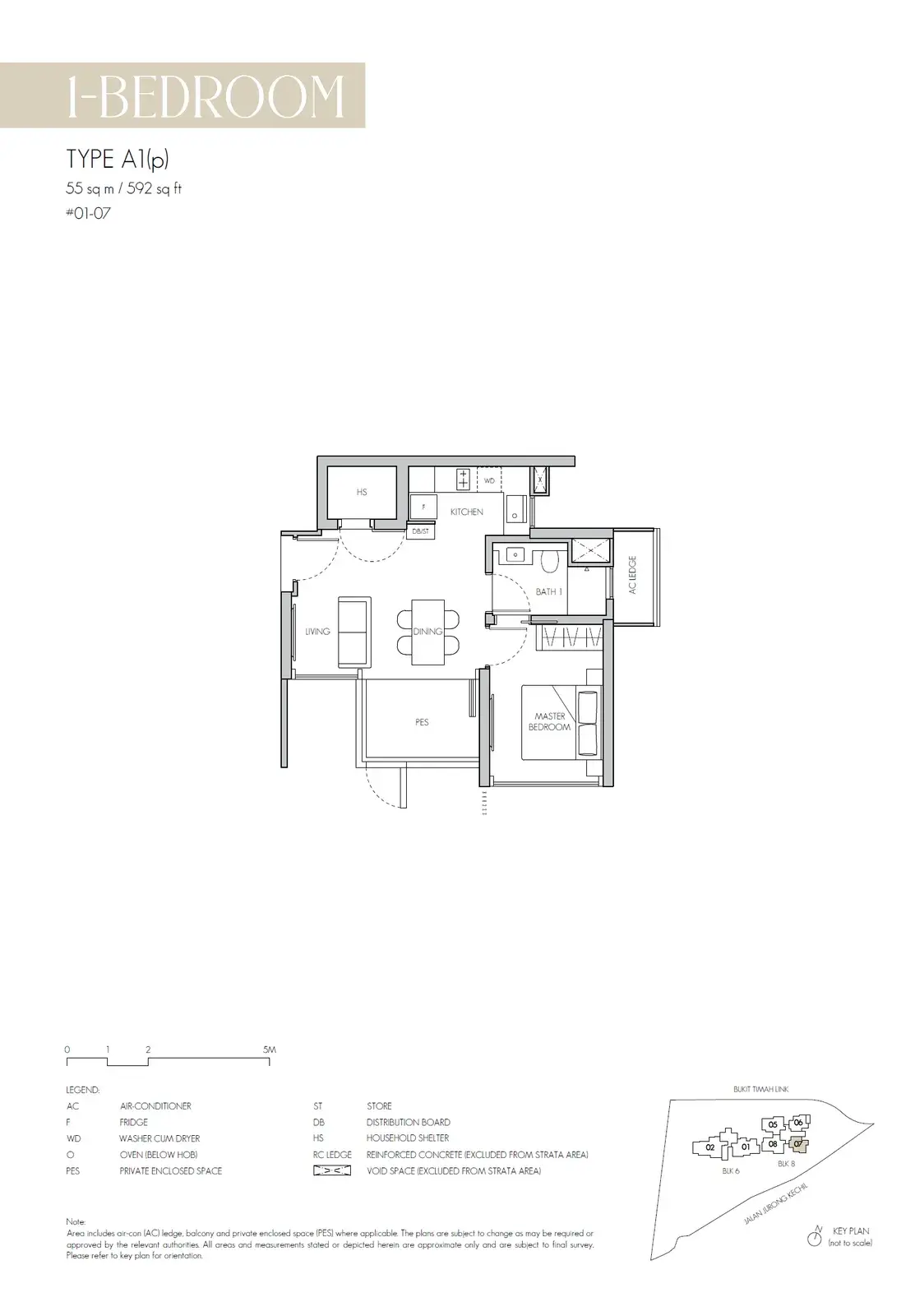 8@bt 1 Bedroom floor plan A1(p)