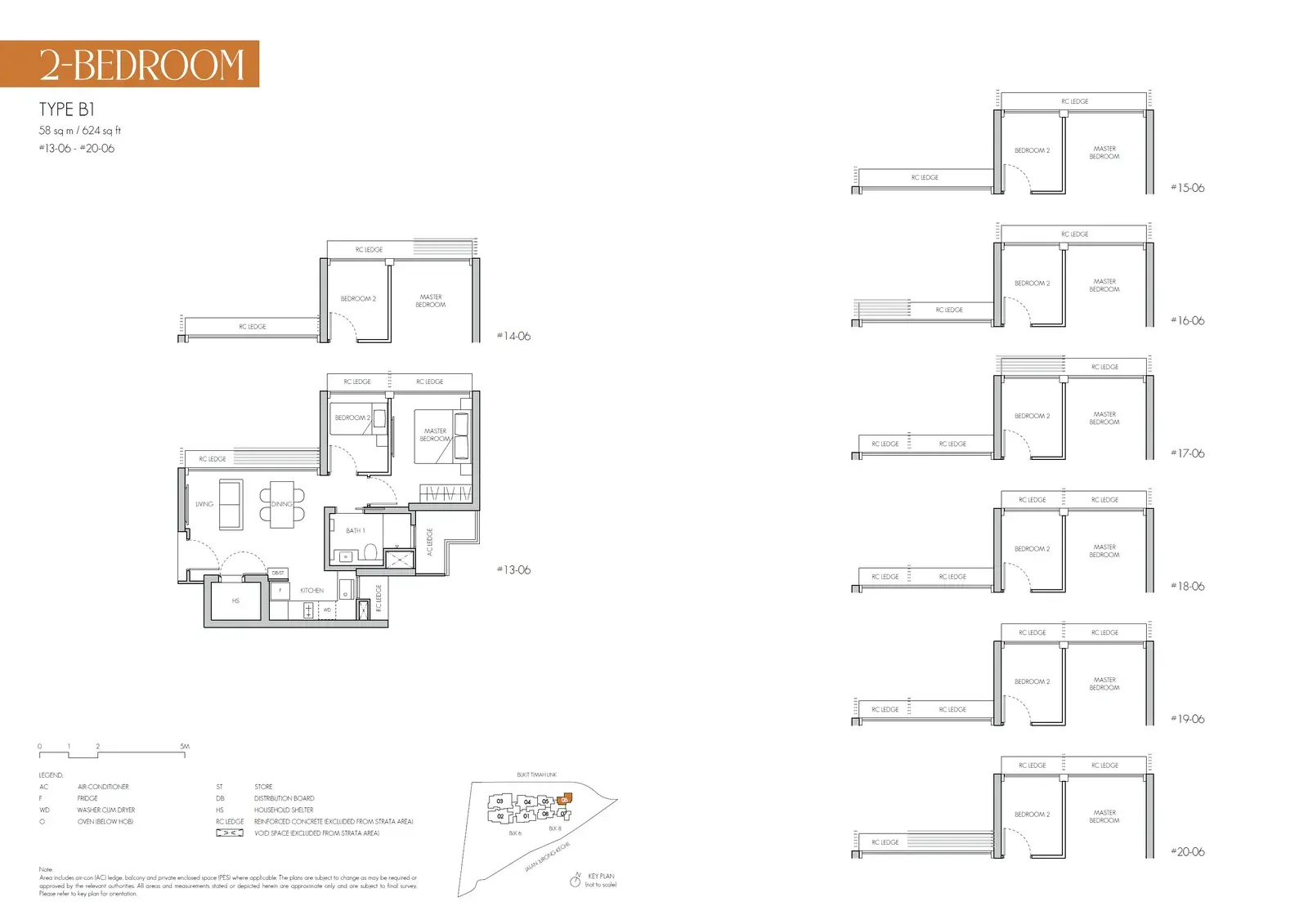 8@bt 2 Bedroom floor plan B1