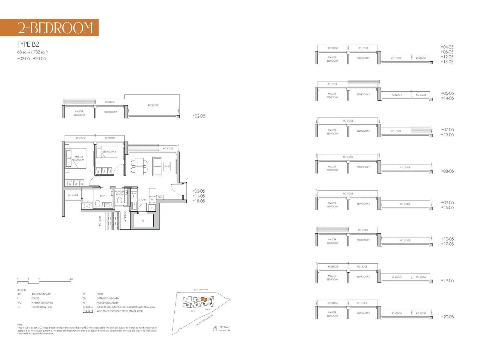 8@bt 2 Bedroom floor plan B2