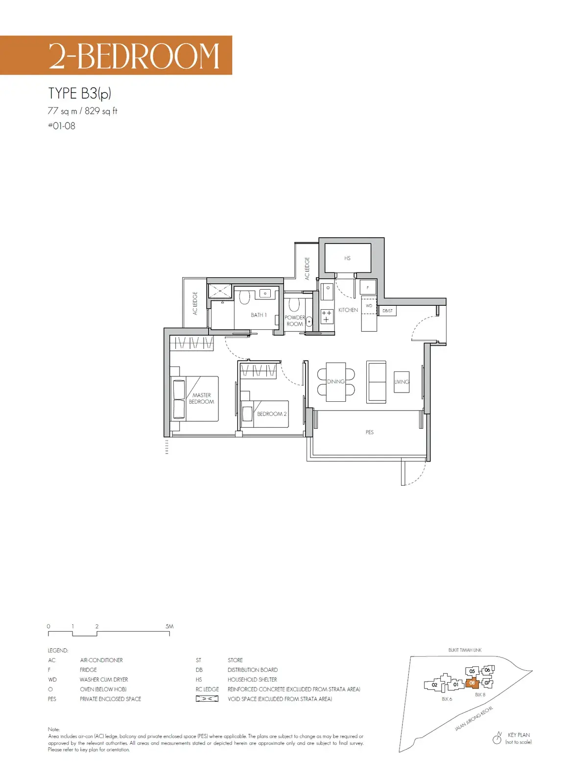 8@bt 2 Bedroom floor plan B3(p)