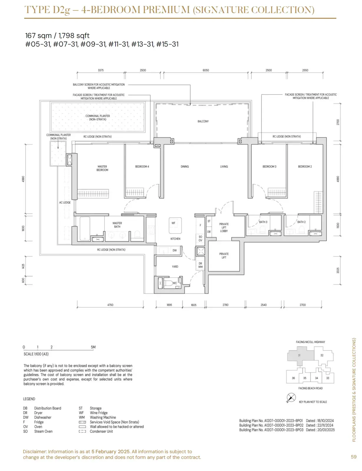 Aurea 4 Bedroom floor plan D2g
