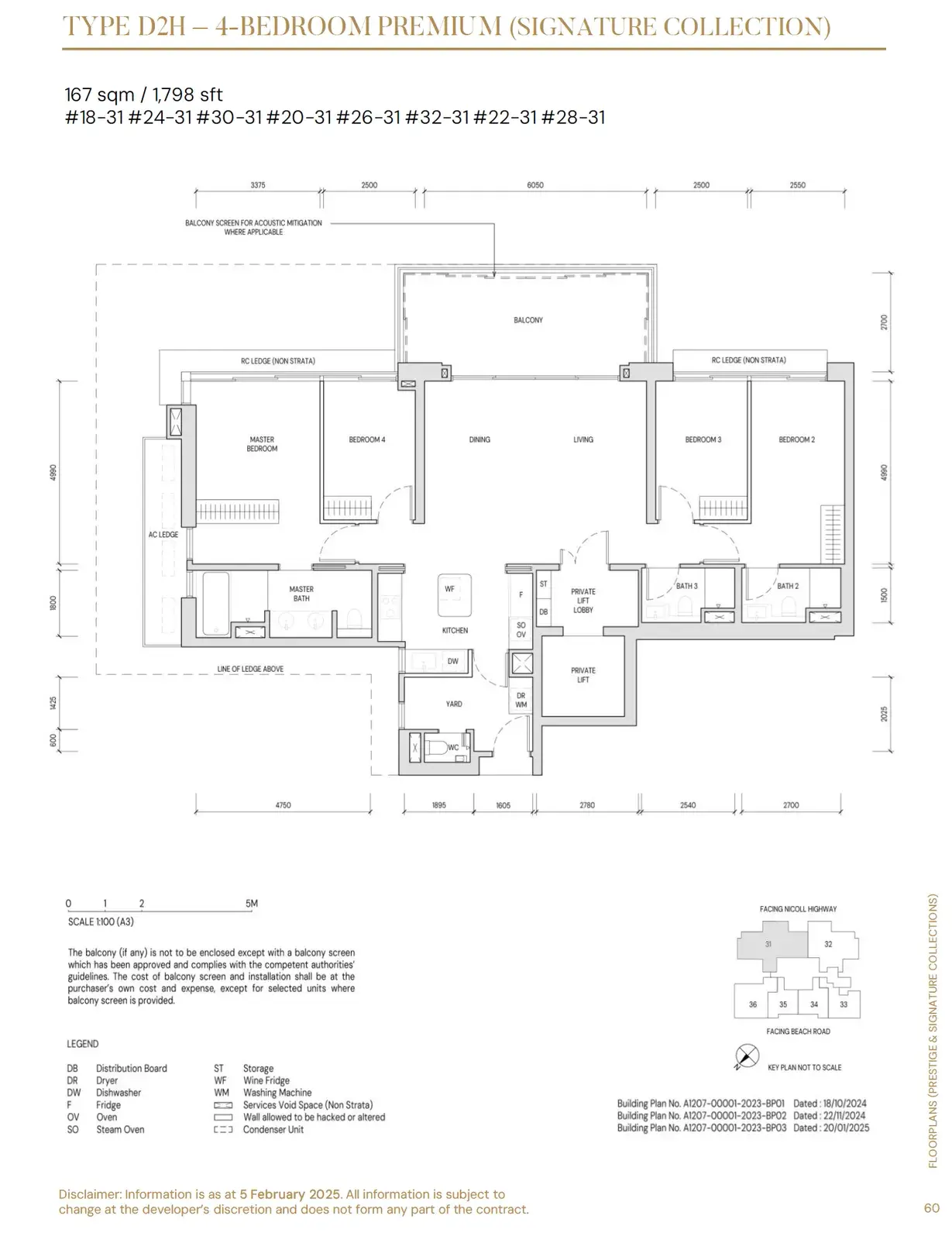 Aurea 4 Bedroom floor plan D2H