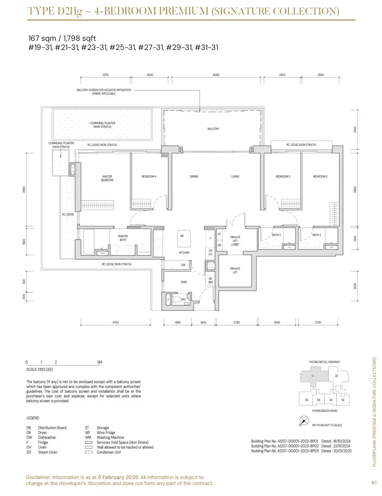 Aurea 4 Bedroom floor plan D2Hg