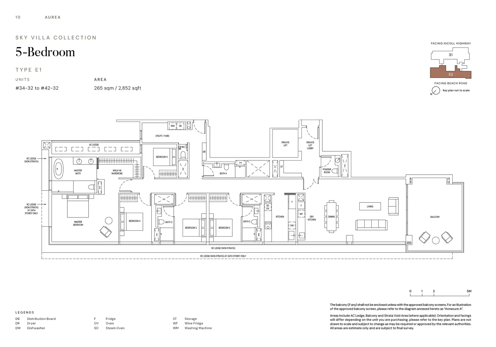 Aurea 5 Bedroom floor plan E1