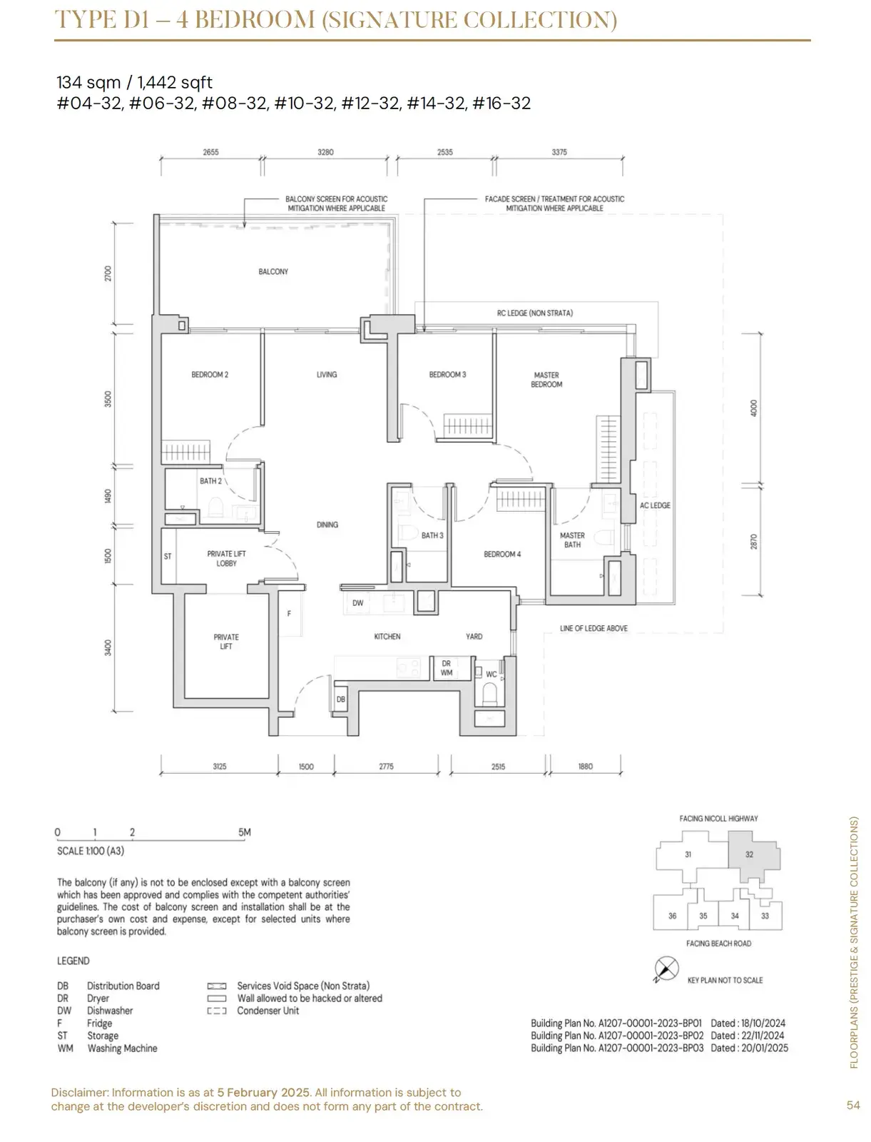 Aurea 4 Bedroom floor plan D1