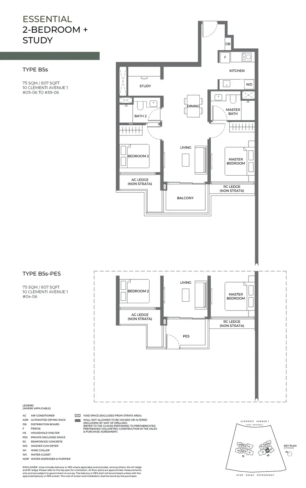Elta 2 Bedroom floor plan B5s