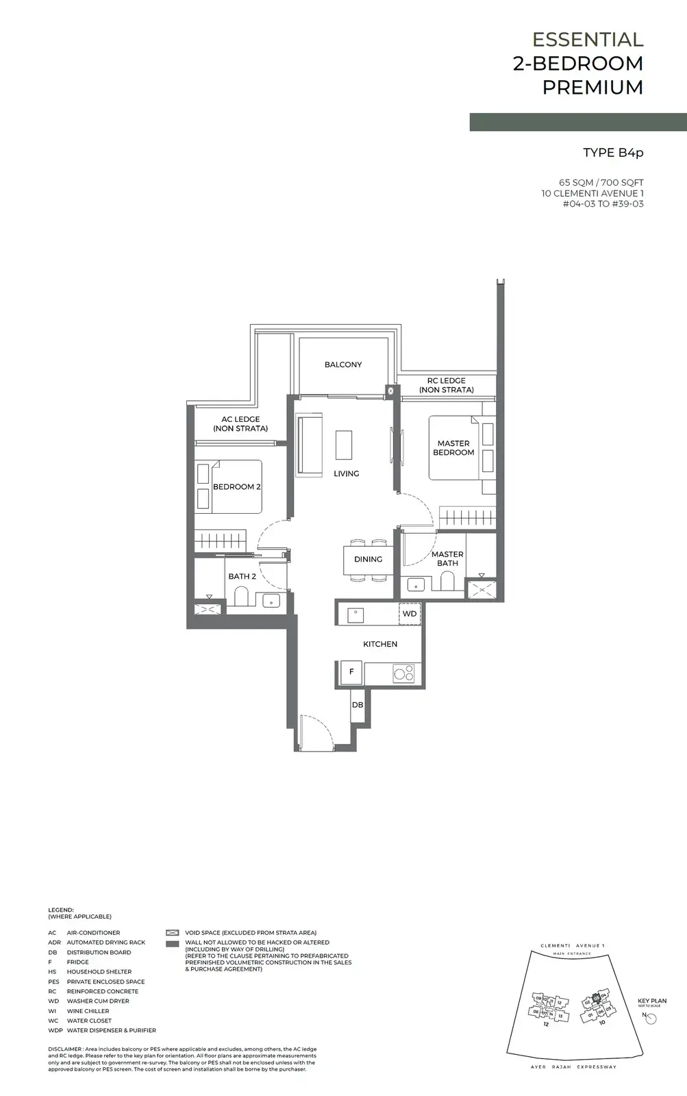 Elta 2 Bedroom floor plan B4p