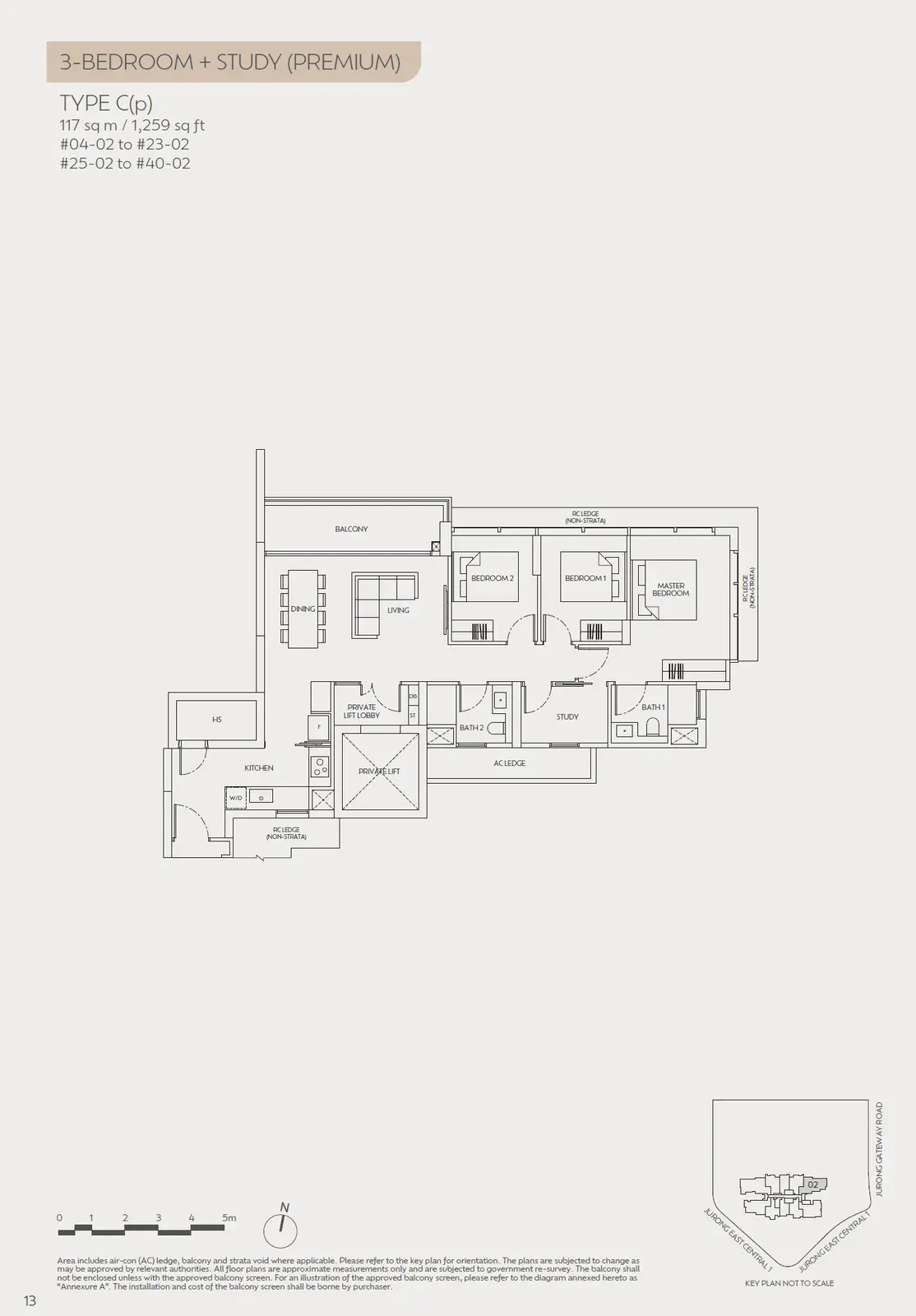 J'den 3 Bedroom floor plan C(p)1