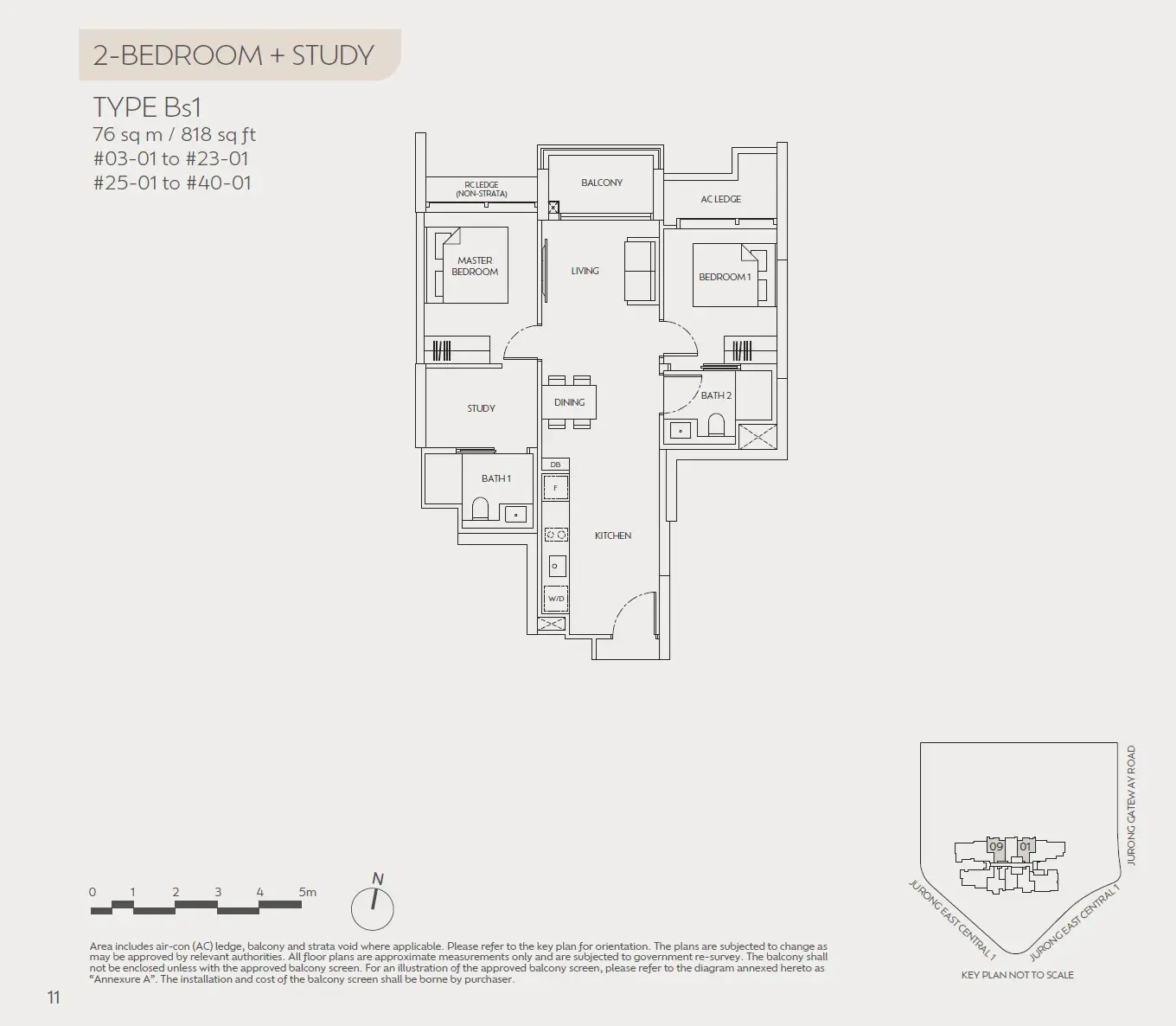 J'den 2 Bedroom floor plan Bs1