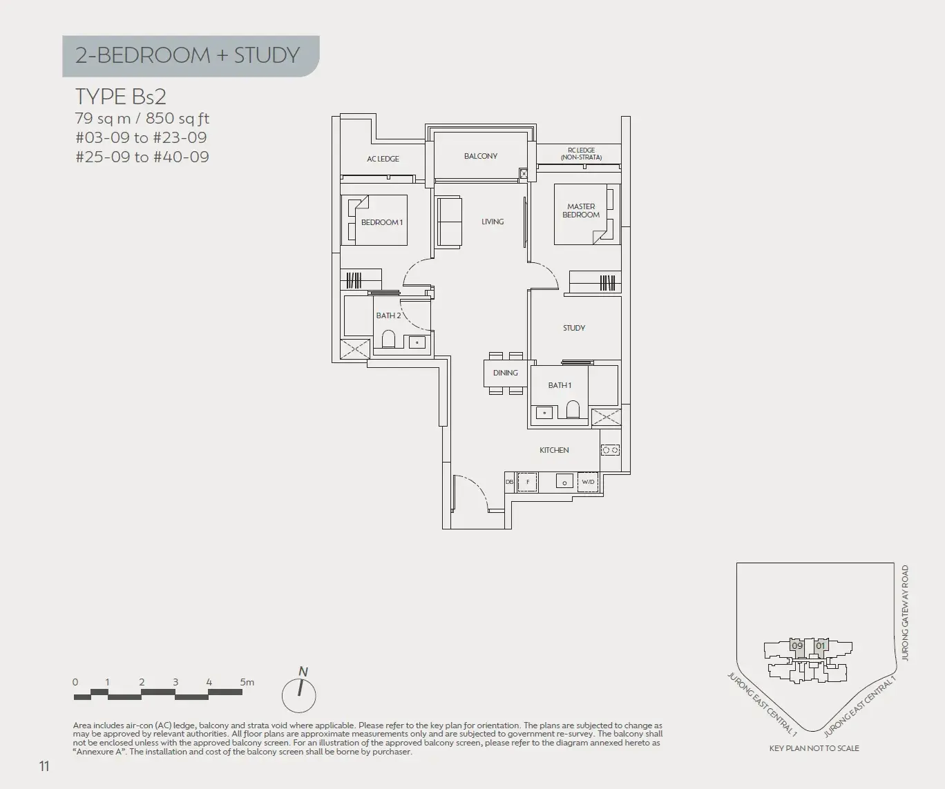 J'den 2 Bedroom floor plan Bs2