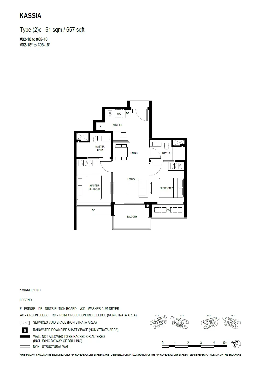 Kassia 2 Bedroom floor plan (2)c