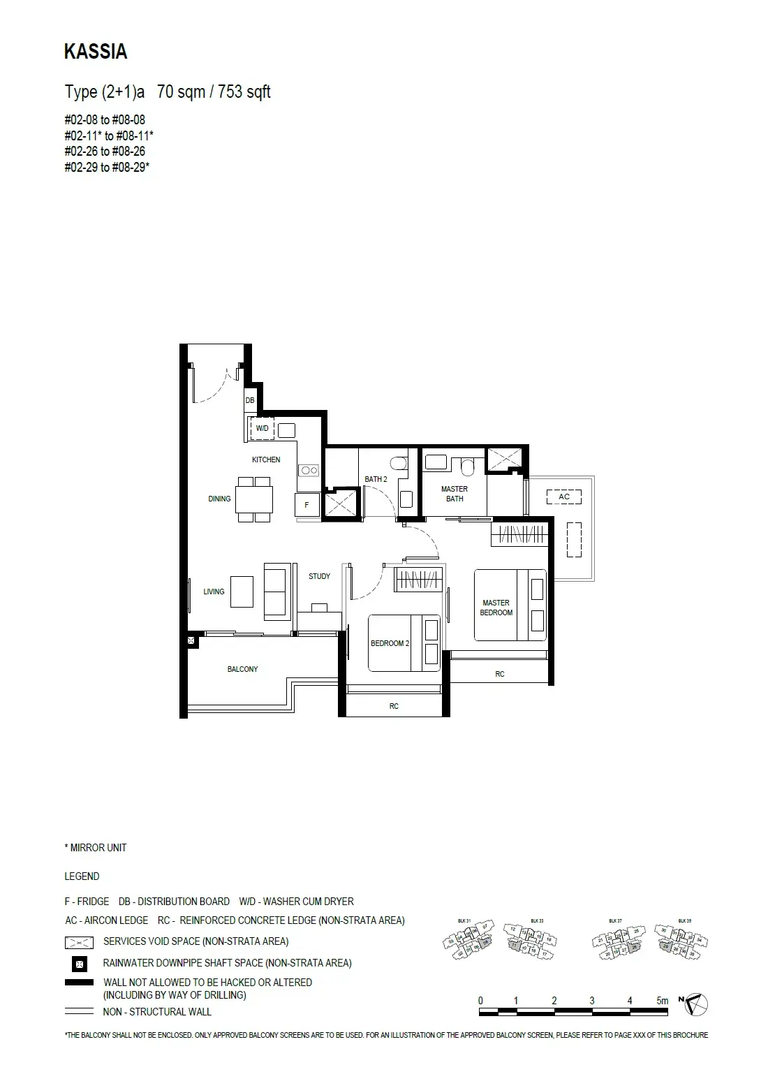 Kassia 2 Bedroom floor plan (2+1)a