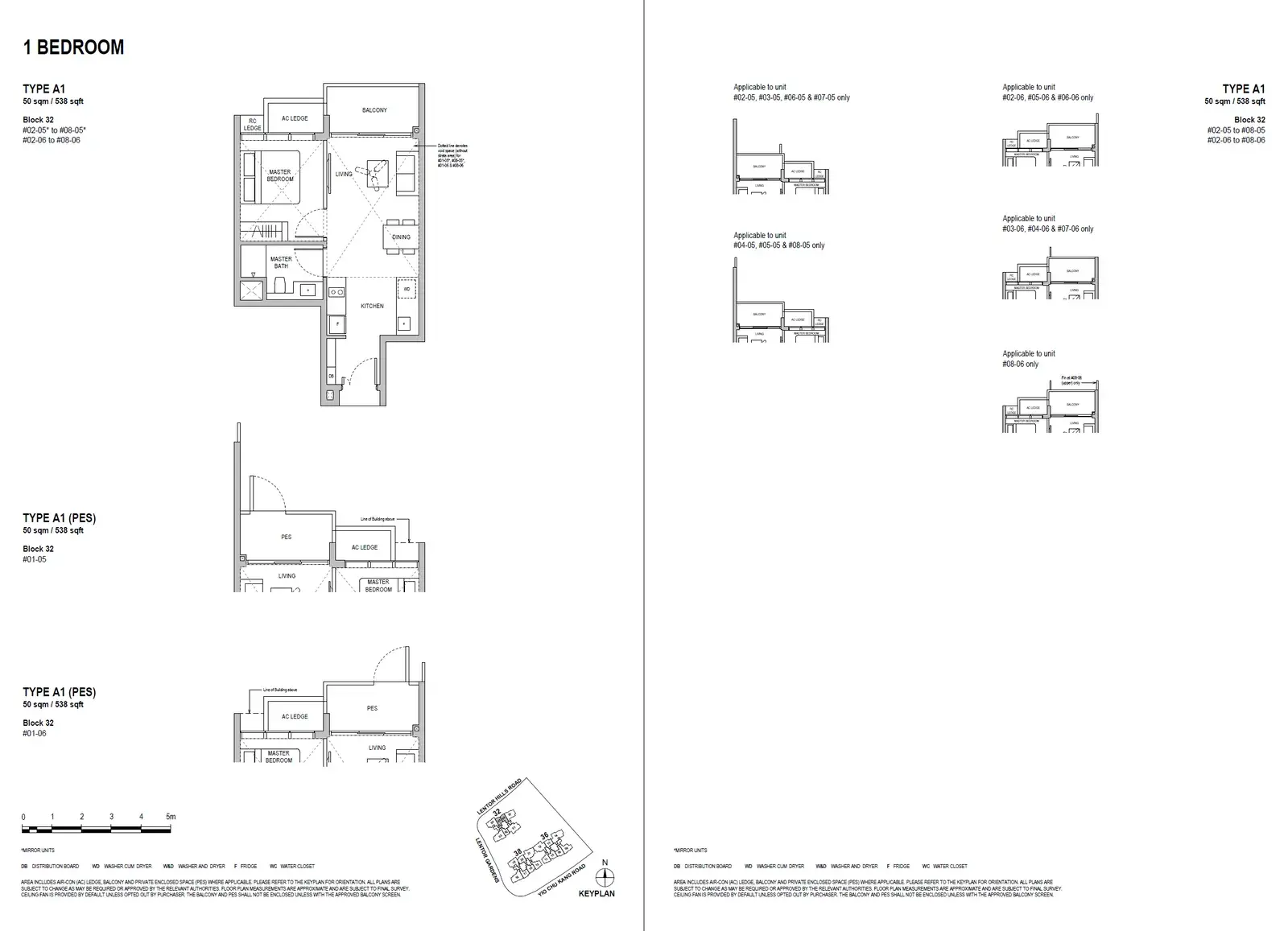 Lentoria 1 Bedroom floor plan A1