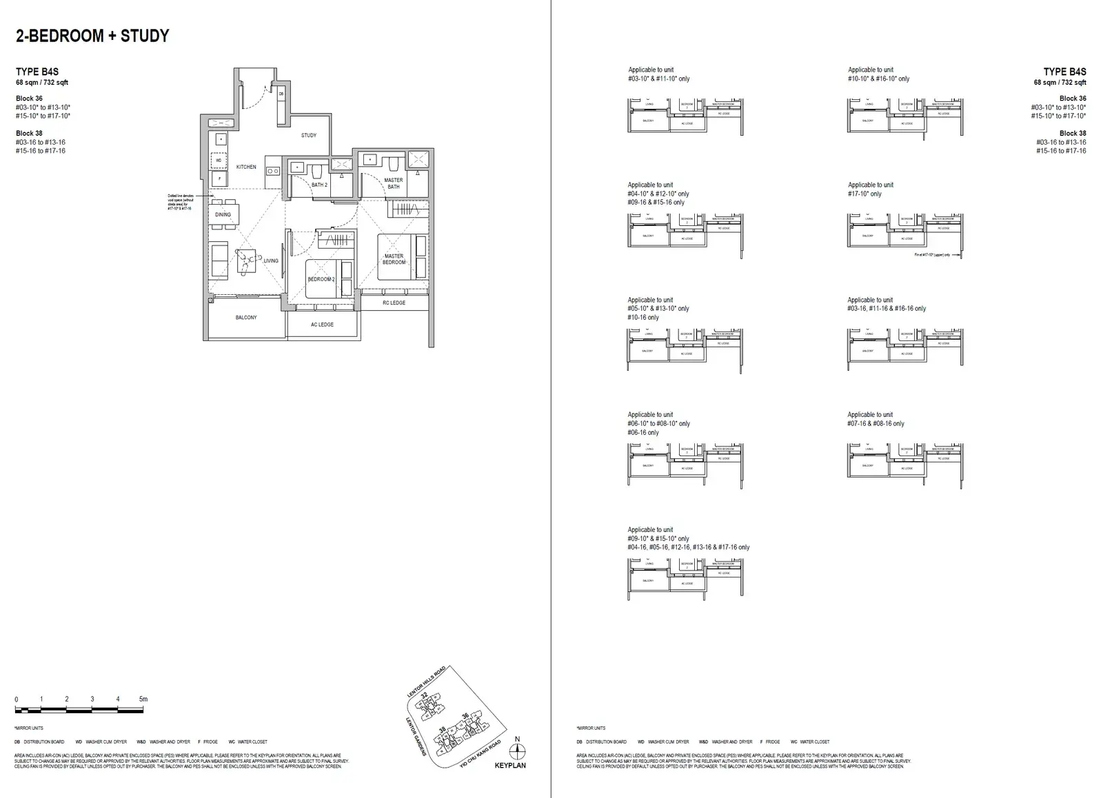 Lentoria 2 Bedroom floor plan B4S