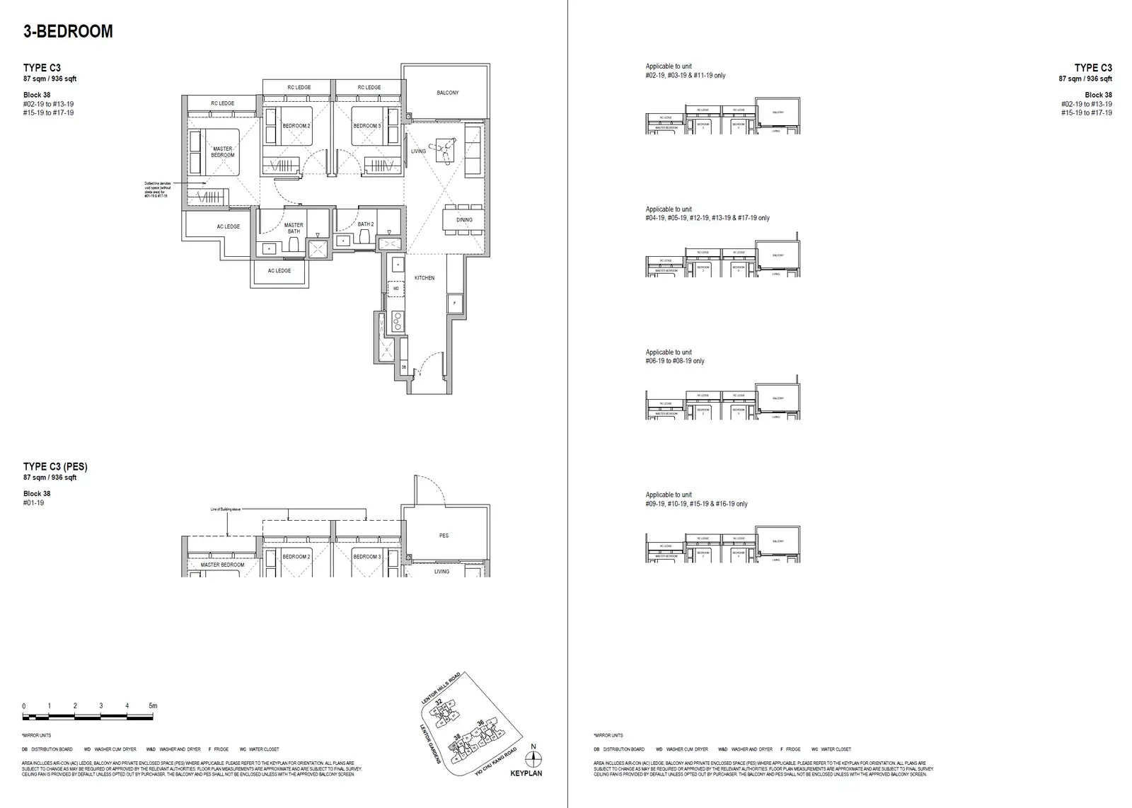 Lentoria 3 Bedroom floor plan C3