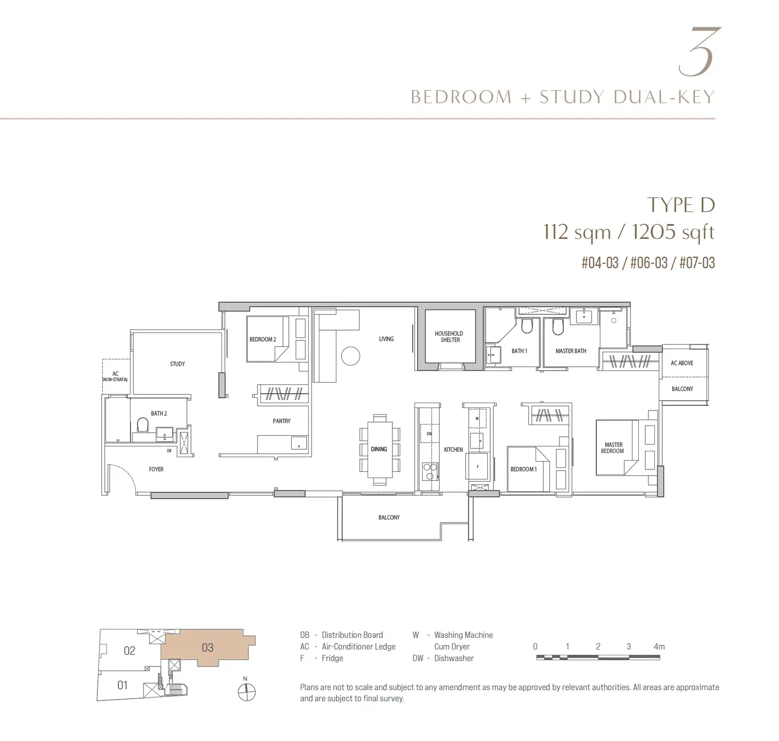 Ocho 3 Bedroom floor plan D