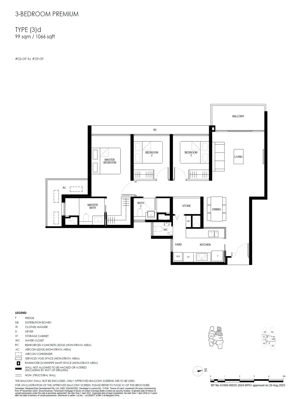 Penrith 3 Bedroom floor plan (3)d1