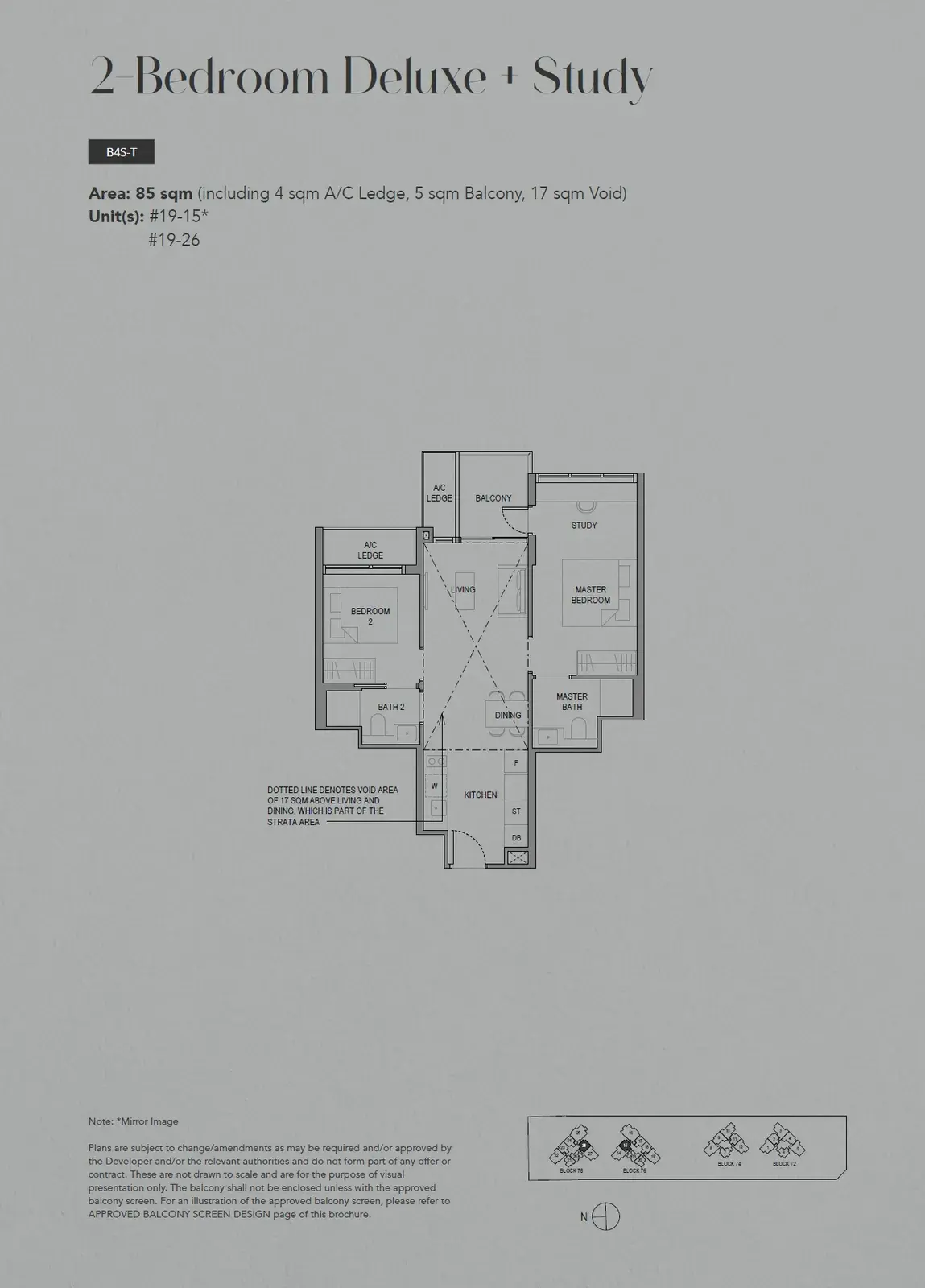 Sora 2 Bedroom floor plan B4S-T