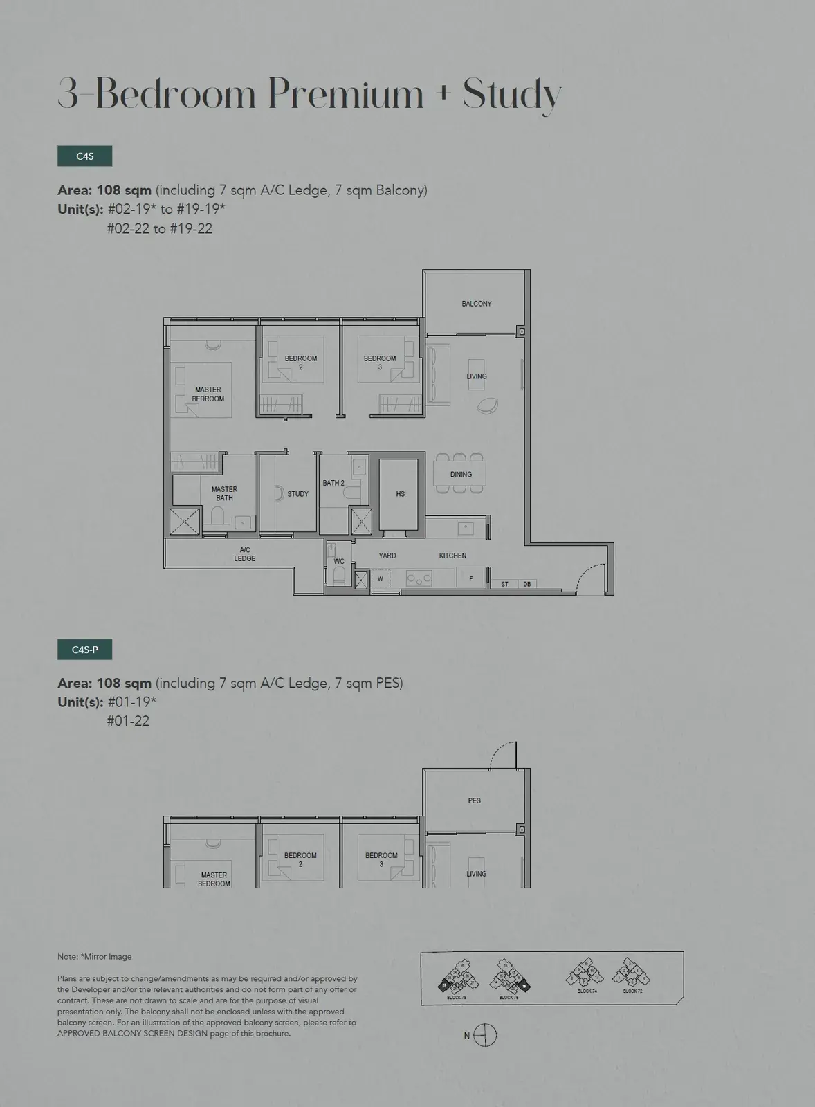 Sora 3 Bedroom floor plan C4S