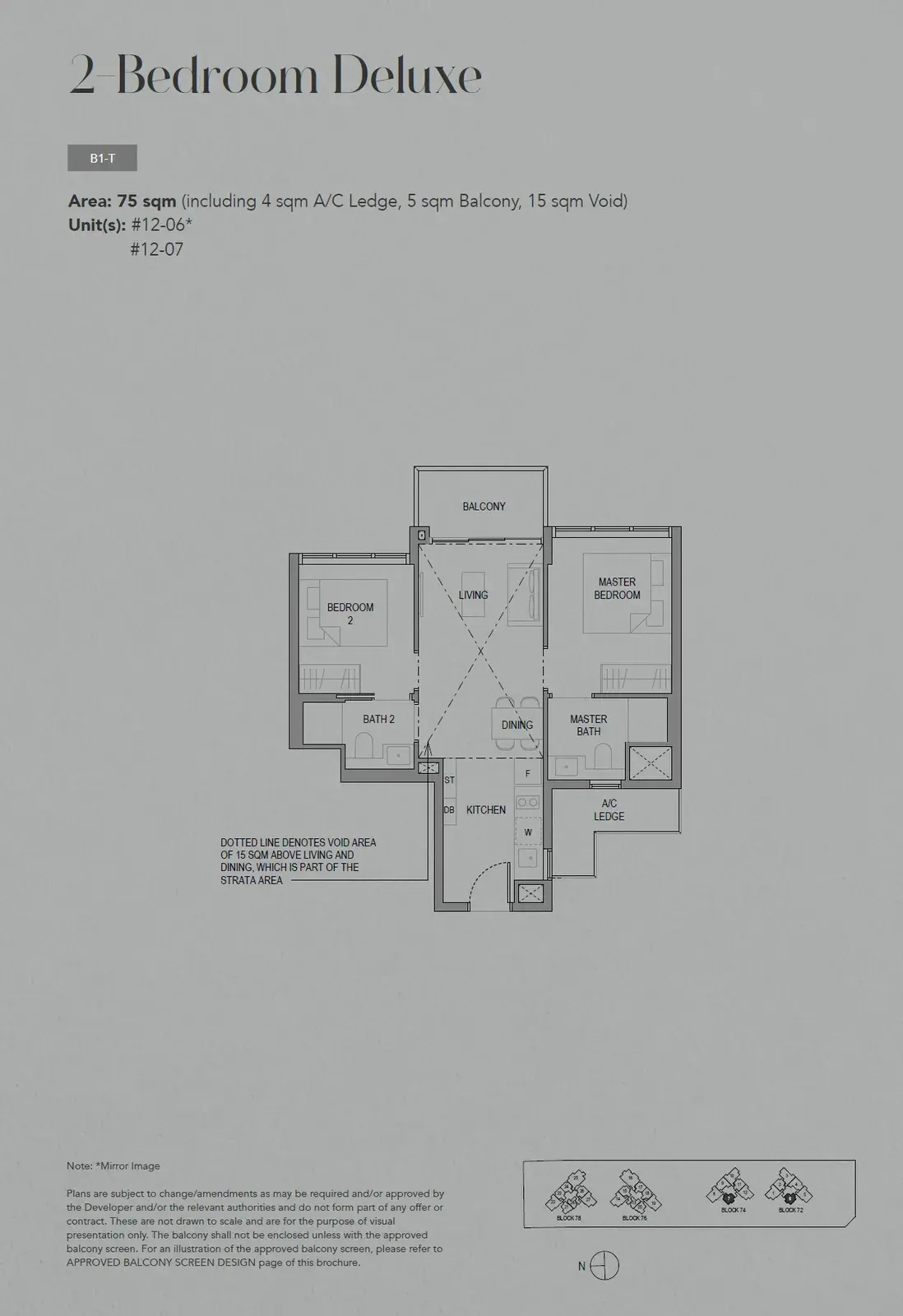 Sora 2 Bedroom floor plan B1-T