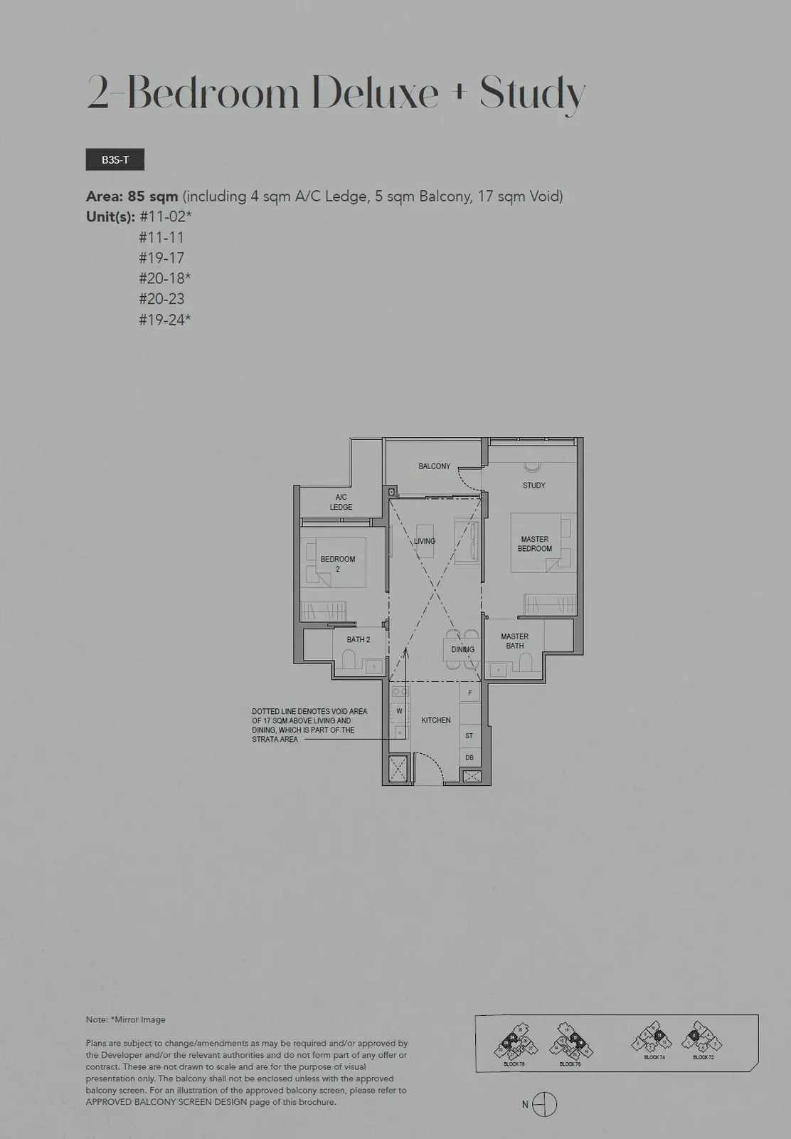 Sora 2 Bedroom floor plan B3S-T