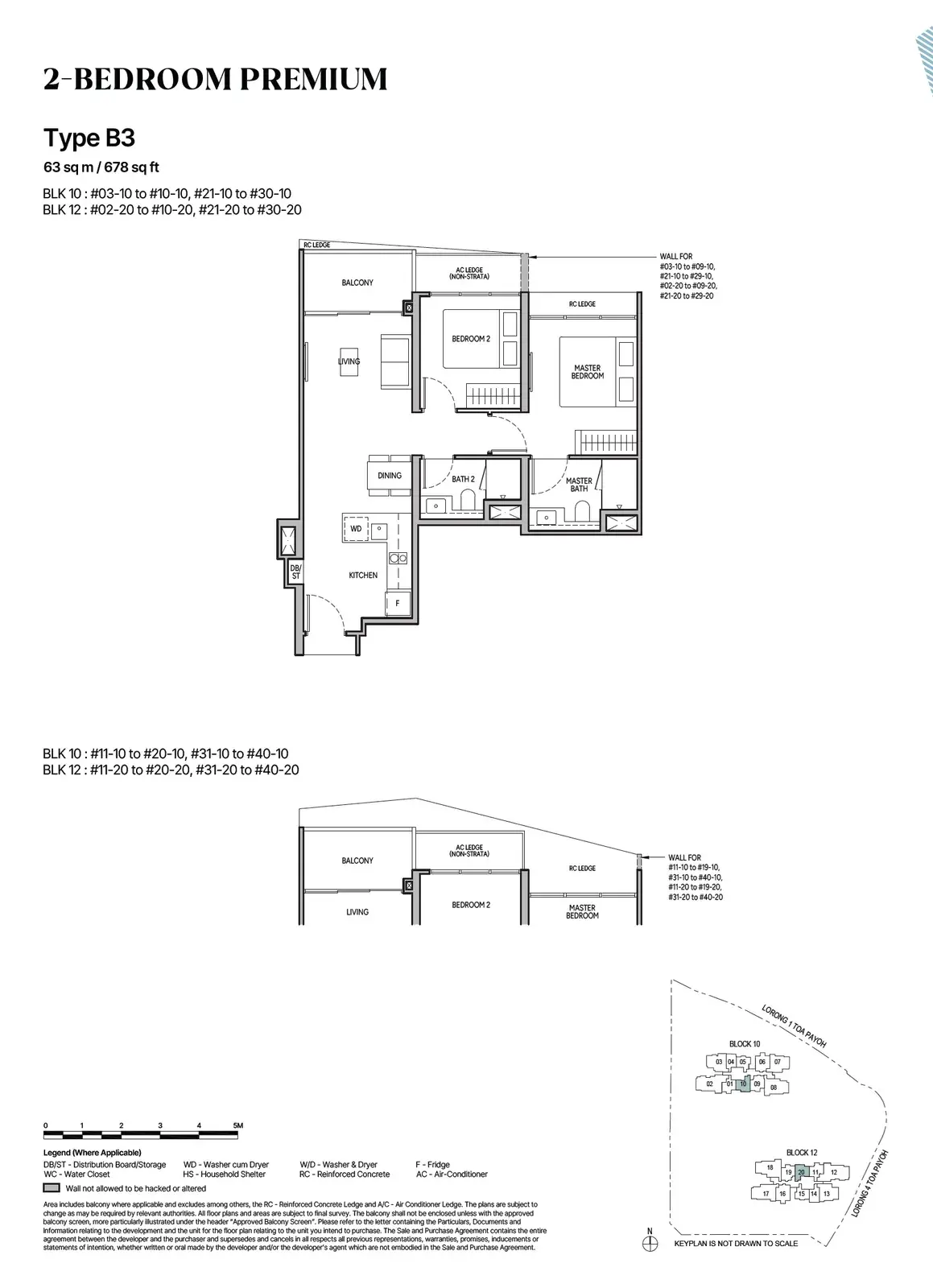The Orie 2 Bedroom floor plan B3