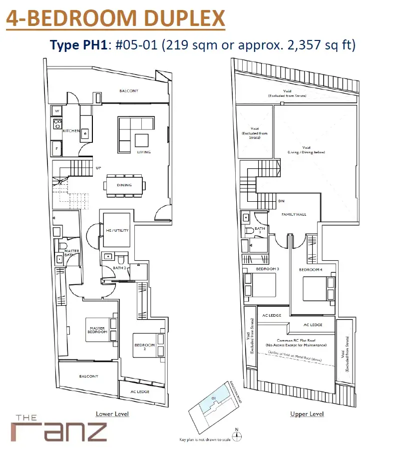 The Ranz 4 Bedroom floor plan PH1