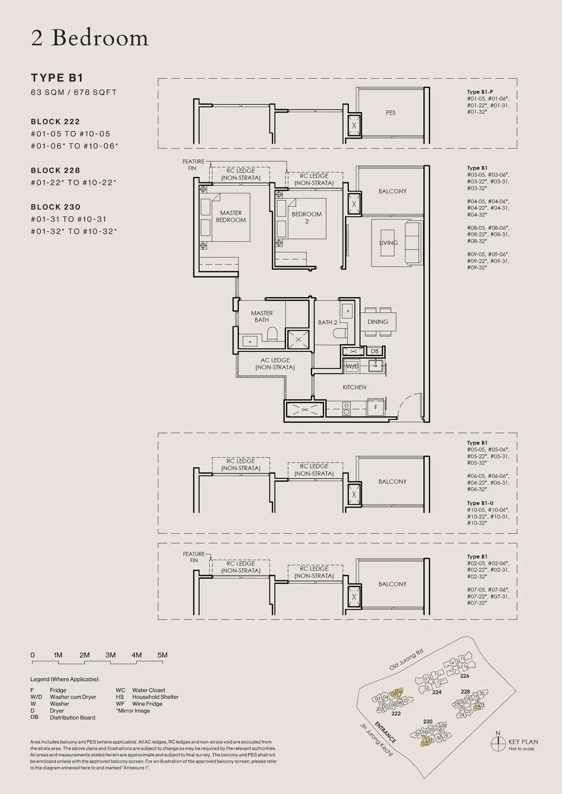 The Sen 2 Bedroom floor plan B1-P