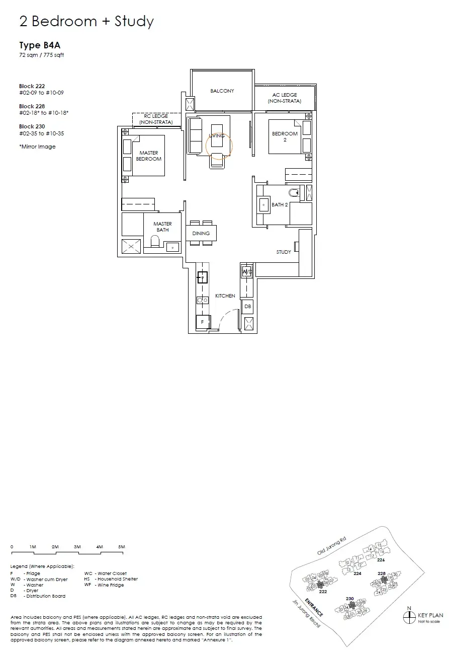 The Sen 2 Bedroom floor plan B4A