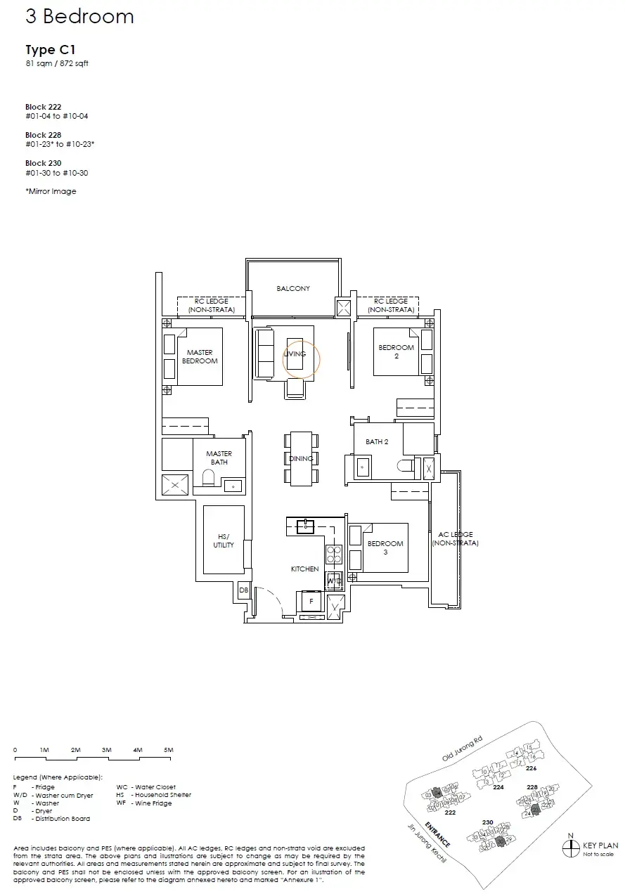 The Sen 3 Bedroom floor plan C1