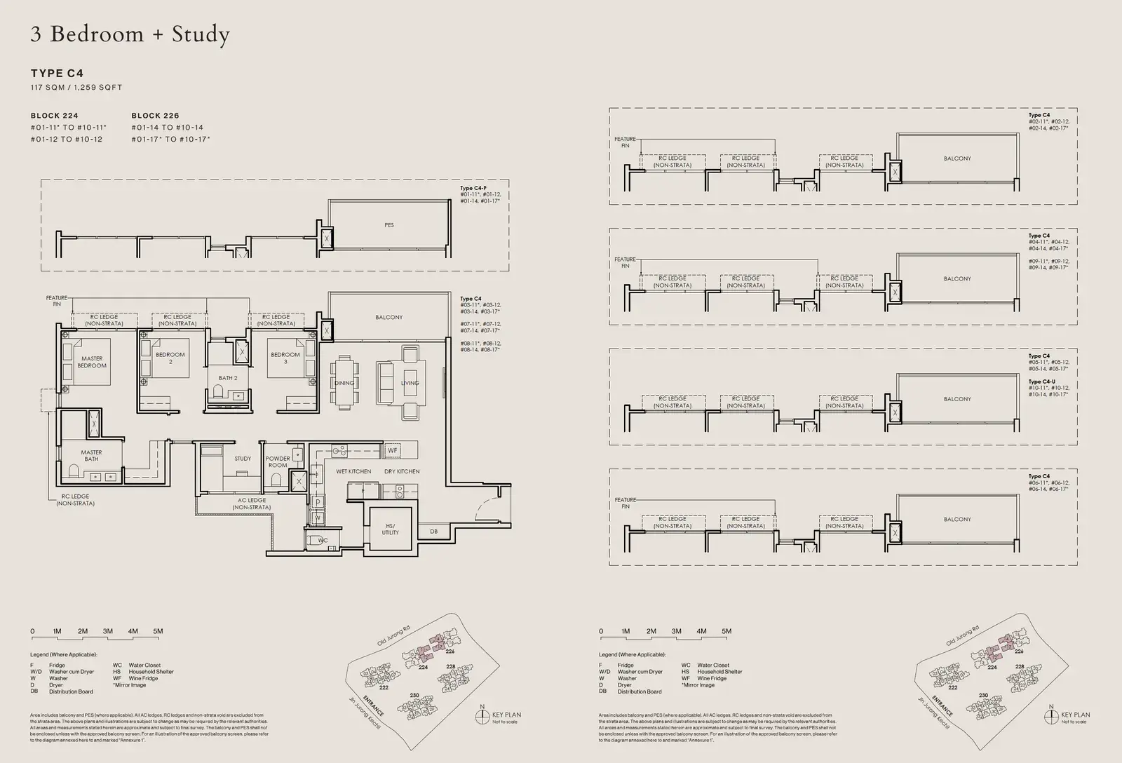 The Sen 3 Bedroom floor plan C4-U1