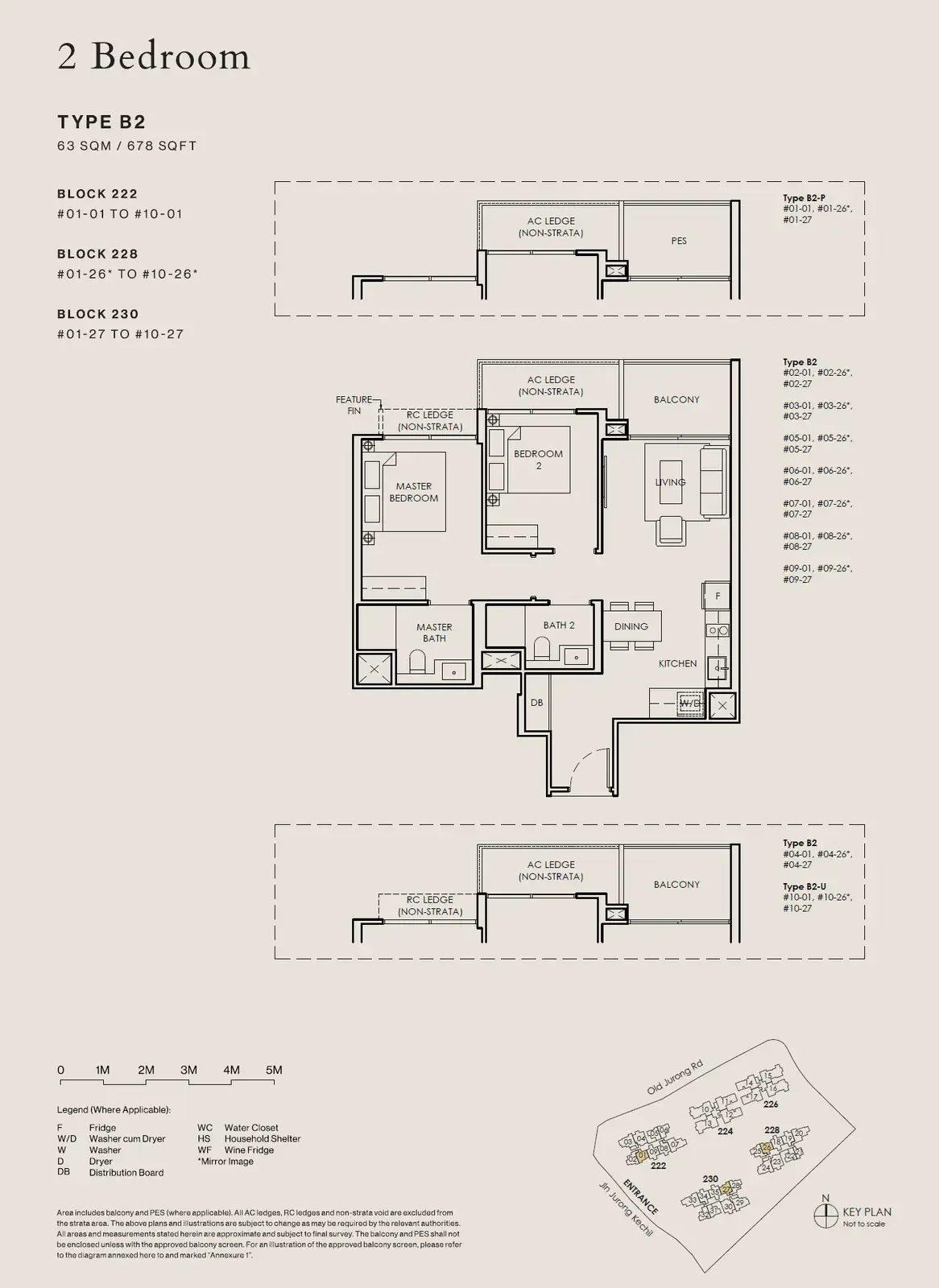 The Sen 2 Bedroom floor plan B2-P