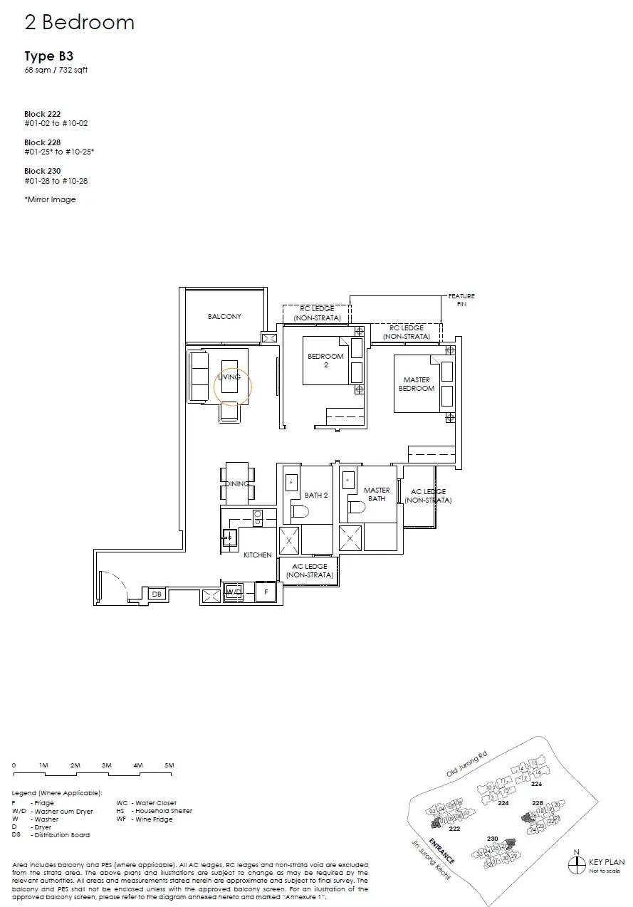 The Sen 2 Bedroom floor plan B3