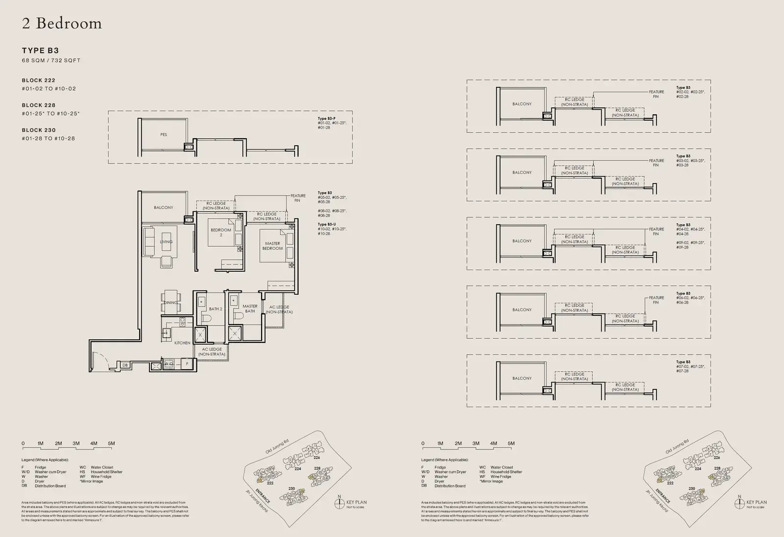 The Sen 2 Bedroom floor plan B3-P