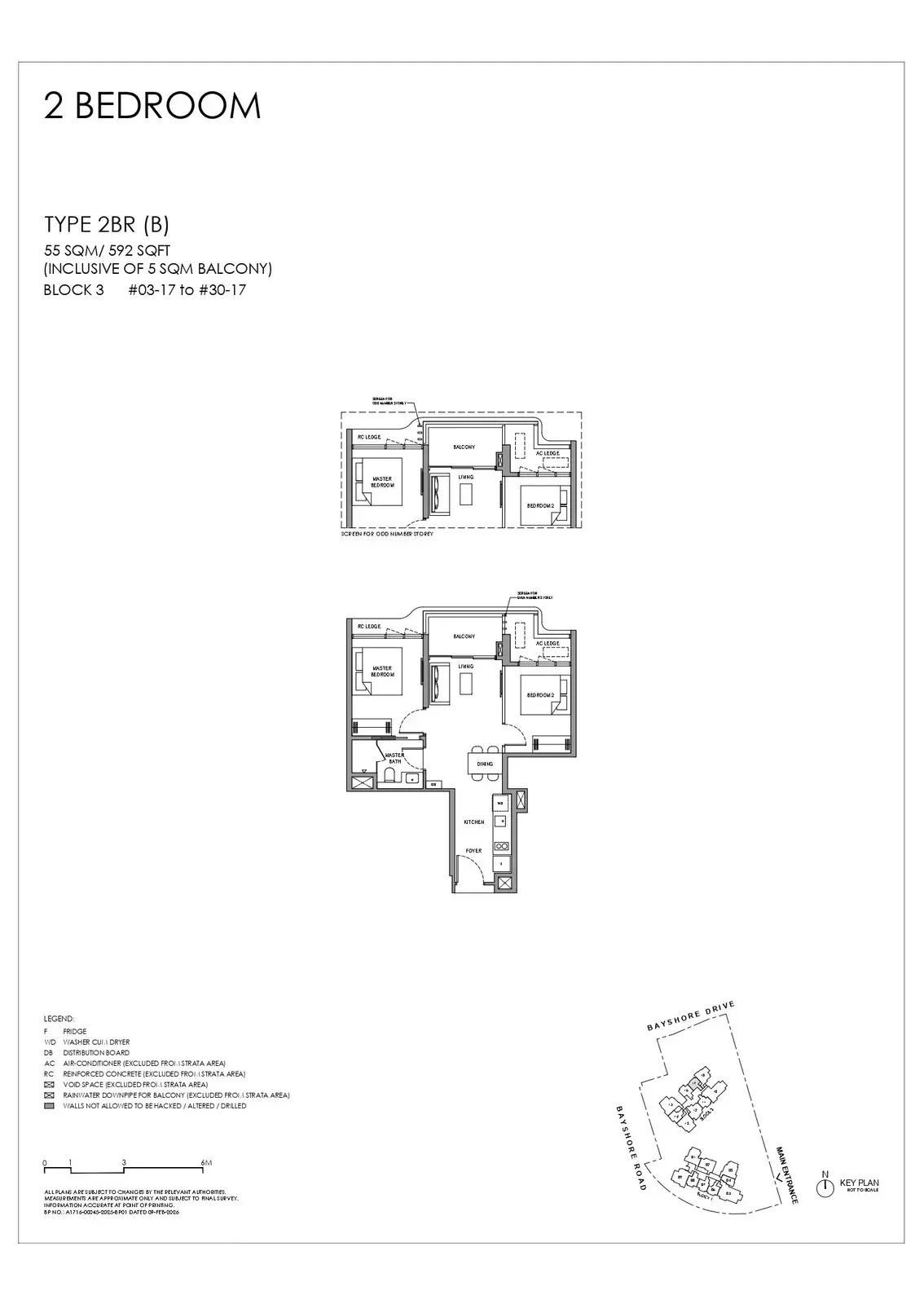 Vela Bay 2 Bedroom floor plan 2BR (B)
