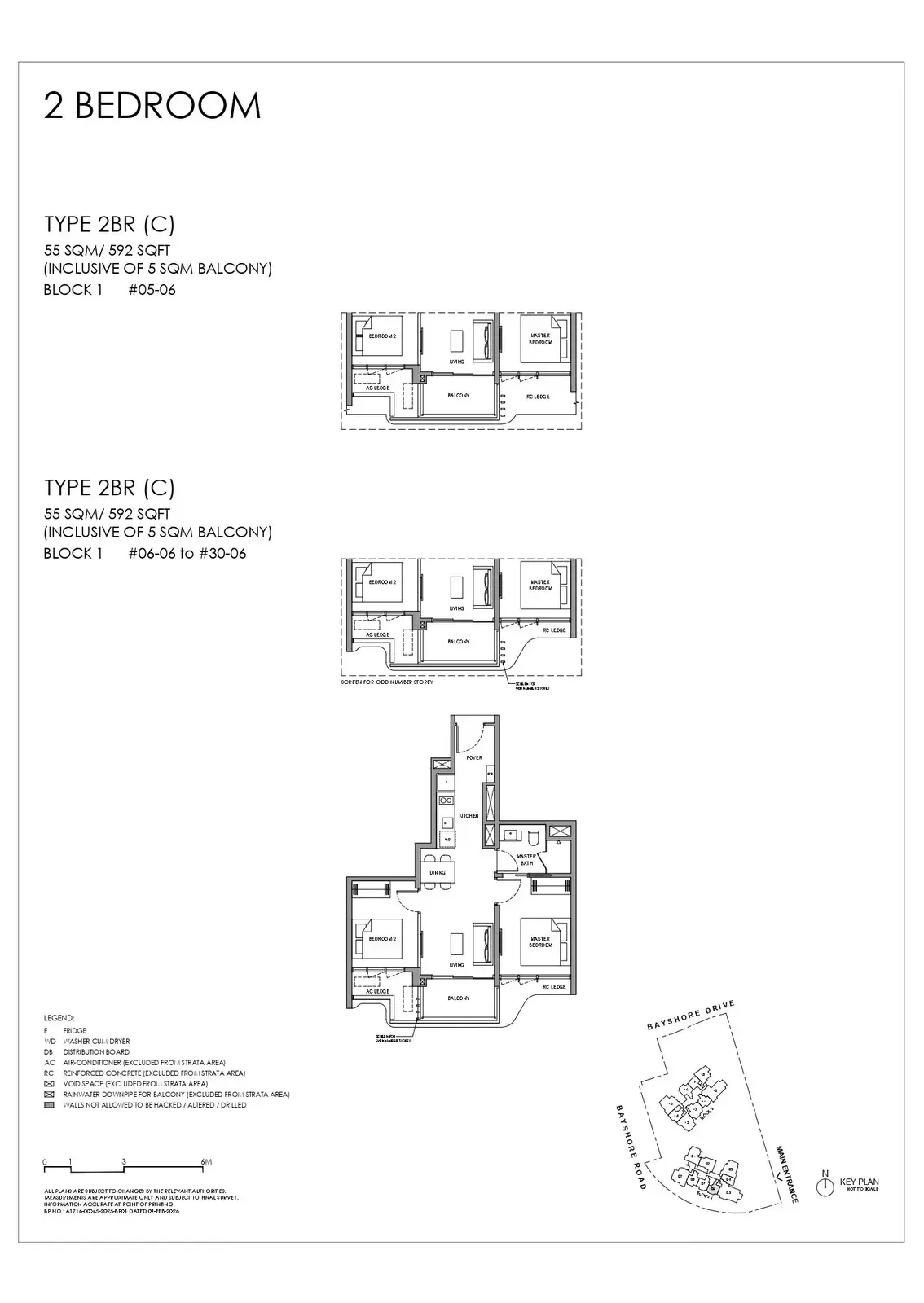 Vela Bay 2 Bedroom floor plan 2BR (C)