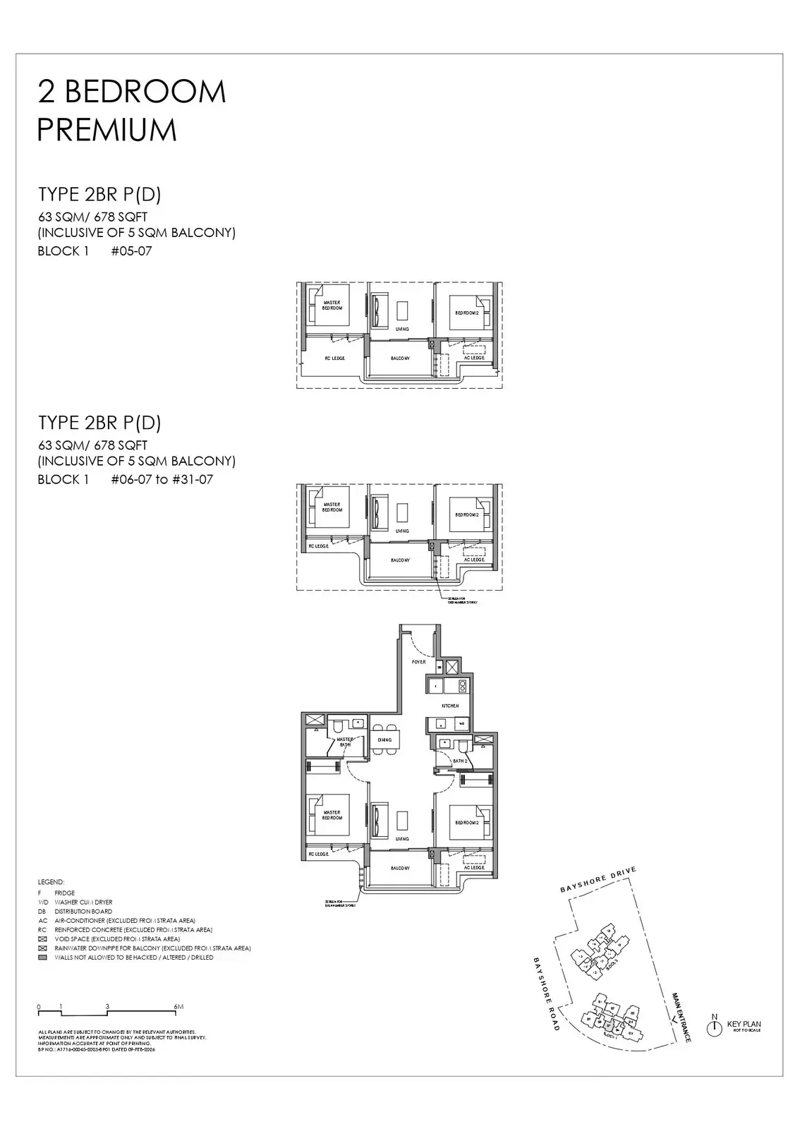 Vela Bay 2 Bedroom floor plan 2BR P(D)